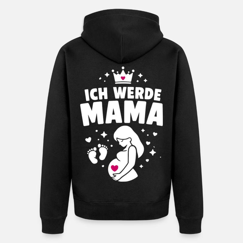 Je vais être maman - maternité - Veste à capuche bio Premium Unisexe - noir