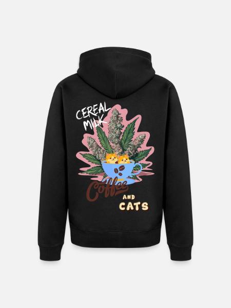 Cereal Milk C&C - Unisex Premium Organic Zip Hoodie - black