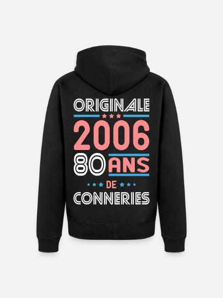 Original – 2006 – 20 Jahre - Unisex Premium Bio Zip Hoodie - Schwarz