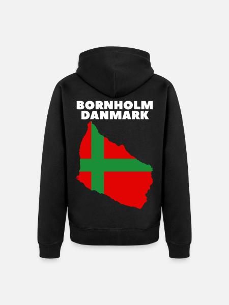 Bornholm Danmark - Unisex Premium Bio Zip Hoodie - Schwarz