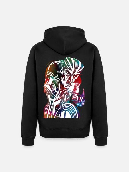 Radfahrer - Unisex Premium Bio Zip Hoodie - Schwarz
