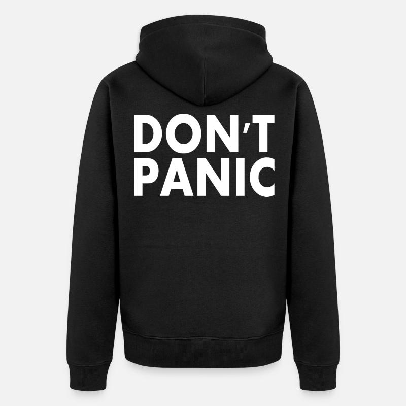 dont panic - Veste à capuche bio Premium Unisexe - noir