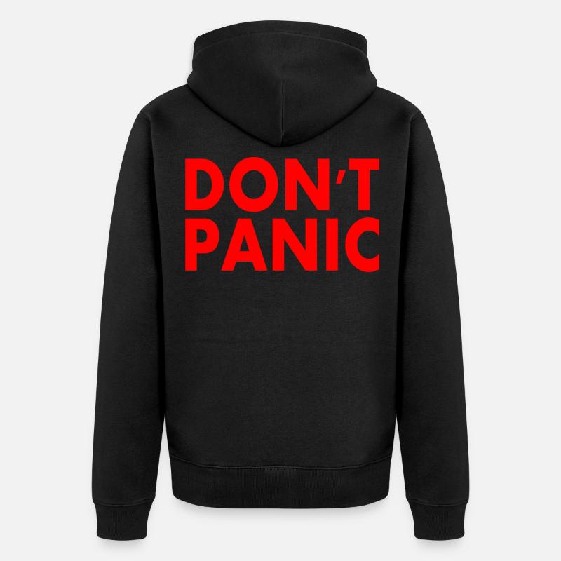 don't panic - Veste à capuche bio Premium Unisexe - noir