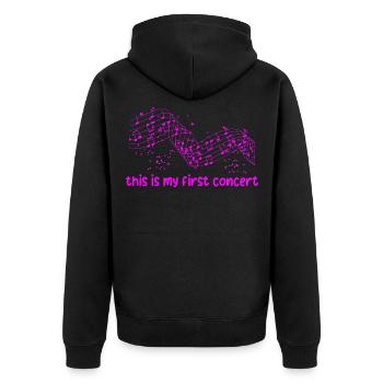 This is My First Concert 13 - Unisex Premium Organic Zip Hoodie - black - Back - Nico (187cm)