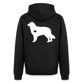 Cadeau de chien australien berger australien - Veste à capuche bio Premium Unisexe - noir - Dos - Nico (187cm)