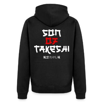 Drôle de Japon Son Of Takeshi culte 90 TV culte - Veste à capuche bio Premium Unisexe - noir - Dos - Nico (187cm)