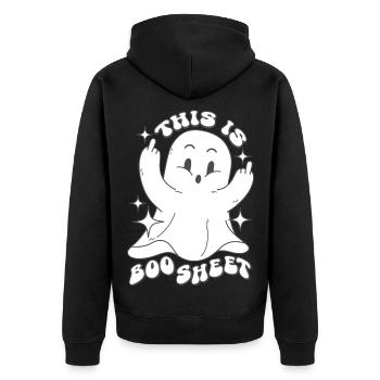 C’est Boo Sheet Ghost Funny Dictons Halloween - Veste à capuche bio Premium Unisexe - noir - Dos - Nico (187cm)