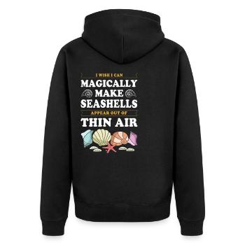 Shell Shell Collector - Unisex Premium Organic Zip Hoodie - black - Back - Nico (187cm)