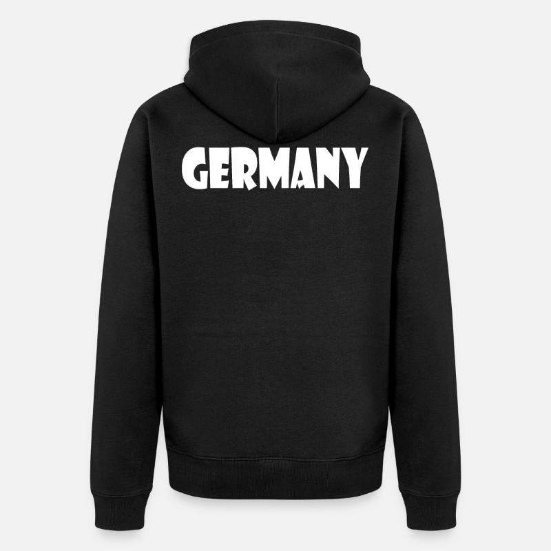 Germany - Germany - Unisex Premium Organic Zip Hoodie - black