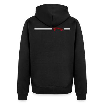 Car Sports Car Silhouette Design - Unisex Premium Organic Zip Hoodie - black - Back - Nico (187cm)