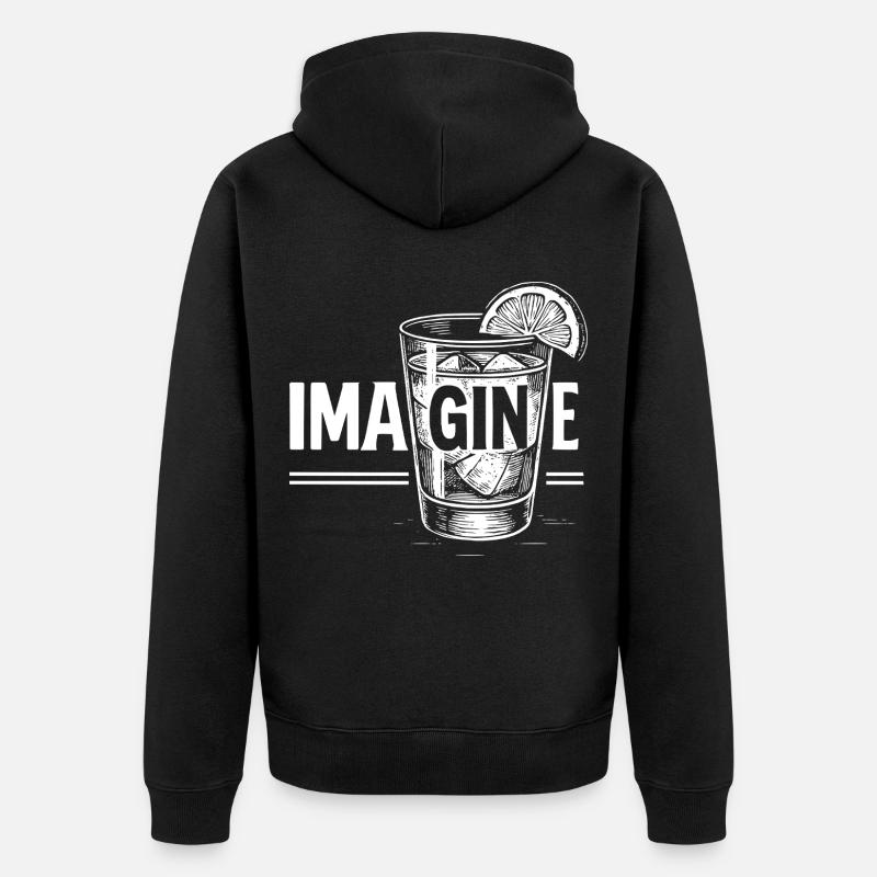 Imagine: Perfekte Geschenkidee! - Unisex Premium Bio Zip Hoodie - Schwarz