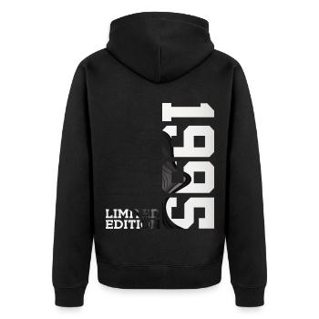 ÉDITION LIMITÉE 31E ANNIVERSAIRE 1995 - Veste à capuche bio Premium Unisexe - noir - Dos - Nico (187cm)