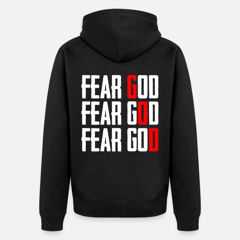 Craignez Dieu - Veste à capuche bio Premium Unisexe - noir