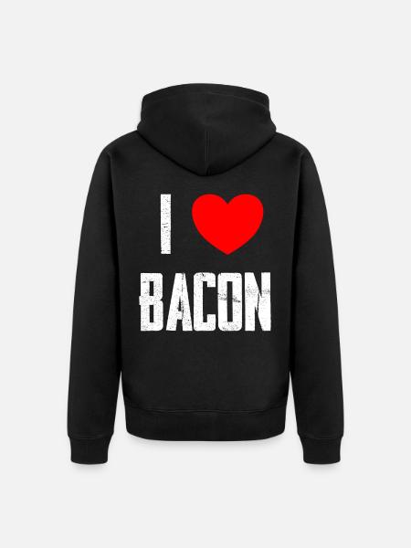 J’adore le bacon - Veste à capuche bio Premium Unisexe - noir
