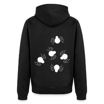 Halloween Kostüm Halloween T-shirt Spinne schwarz - Unisex Premium Bio Zip Hoodie - Schwarz - Hinten - Nico (187cm)