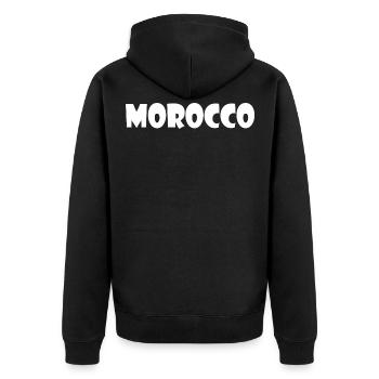 Maroc - Veste à capuche bio Premium Unisexe - noir - Dos - Nico (187cm)