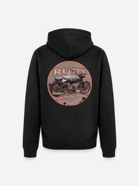 N°103-RUSTY - Veste à capuche bio Premium Unisexe - noir