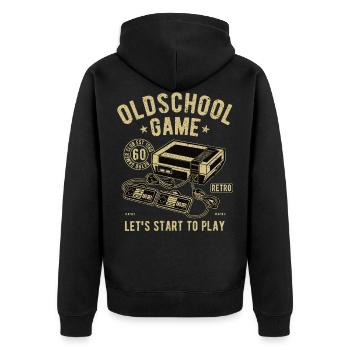 Oldschool Game Jeu vidéo Gamer Gambler - Veste à capuche bio Premium Unisexe - noir - Dos - Nico (187cm)