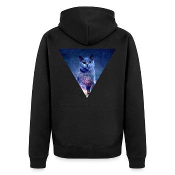 GALAXY CAT CAT LOVERS CHATS CHATONS CADEAUX - Veste à capuche bio Premium Unisexe - noir - Dos - Nico (187cm)