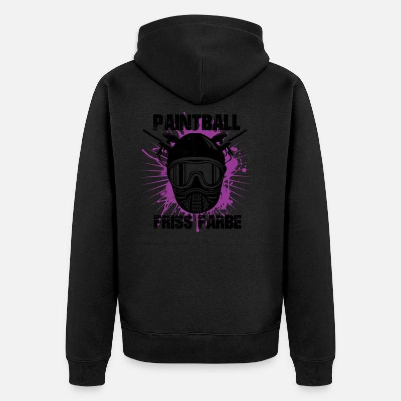 Paintball - couleur Friss - Veste à capuche bio Premium Unisexe - noir