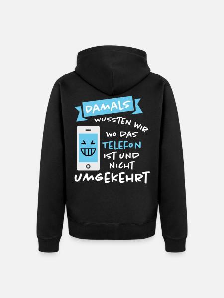 Lustig Lustiger Spruch Funny Geschenk Lustige - Unisex Premium Bio Zip Hoodie - Schwarz
