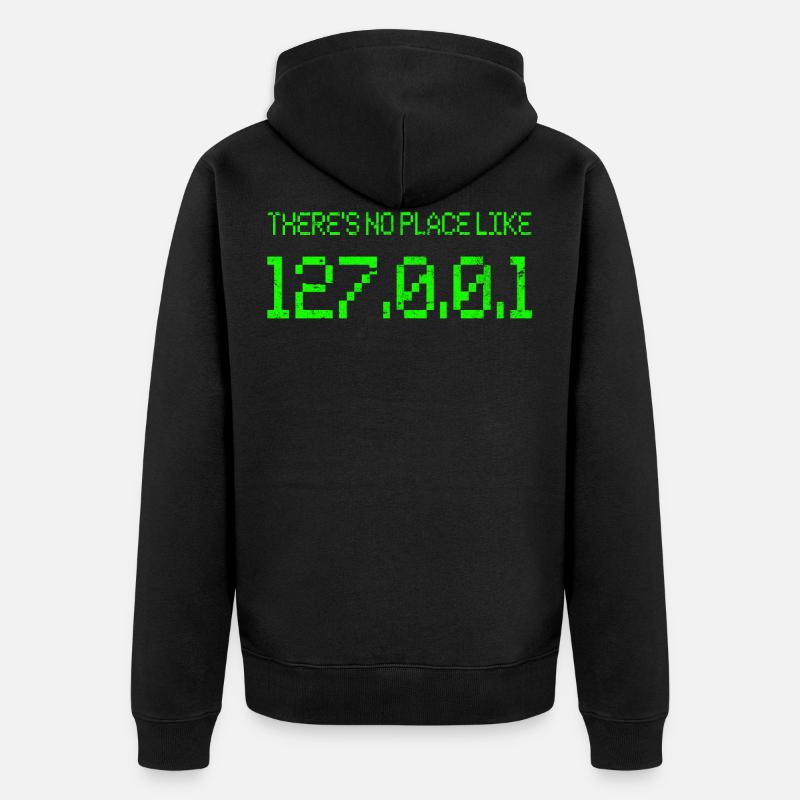 127 0 0 1 - Veste à capuche bio Premium Unisexe - noir