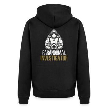 Halloween Paranormal Investigator Halloween Gift - Unisex Premium Organic Zip Hoodie - black - Back - Nico (187cm)