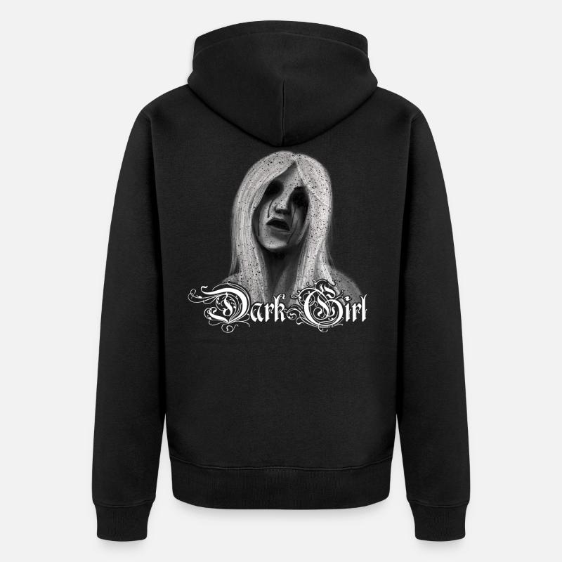 Dark Girl Gothic - Veste à capuche bio Premium Unisexe - noir