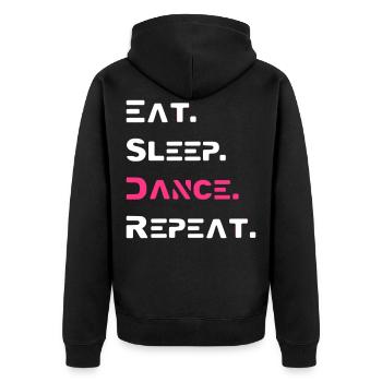 Eat Sleep Dance Repeat Dance Dancing 2reborn - Veste à capuche bio Premium Unisexe - noir - Dos - Nico (187cm)