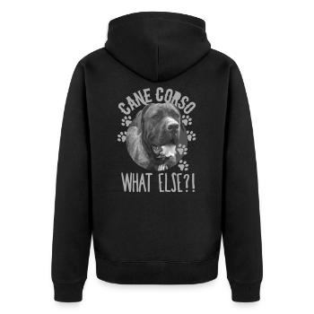 Cane Corso Quoi d’autre ? Chien chienfeet moloss - Veste à capuche bio Premium Unisexe - noir - Dos - Nico (187cm)