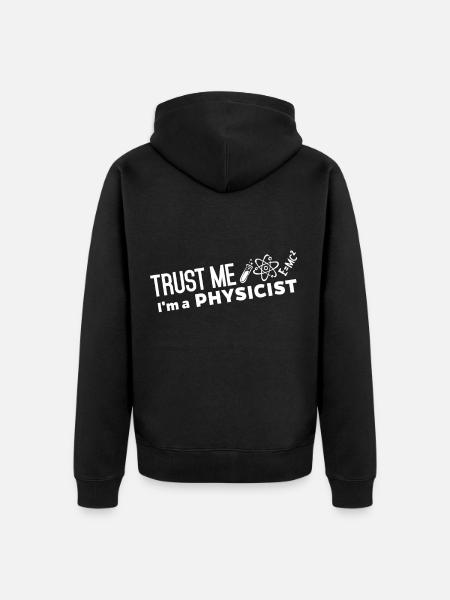 Science chemistry physics biology research - Unisex Premium Organic Zip Hoodie - black