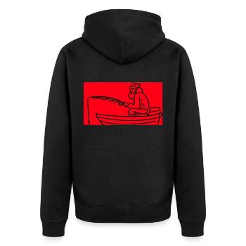 Pêche pêcheur passe-temps pêche pêche sportive - Veste à capuche bio Premium Unisexe - noir - Dos - Nico (187cm)