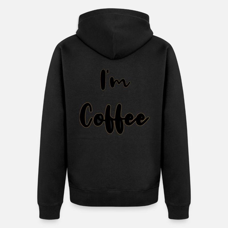 coffee and milk valentinstday - Unisex Premium Bio Zip Hoodie - Schwarz