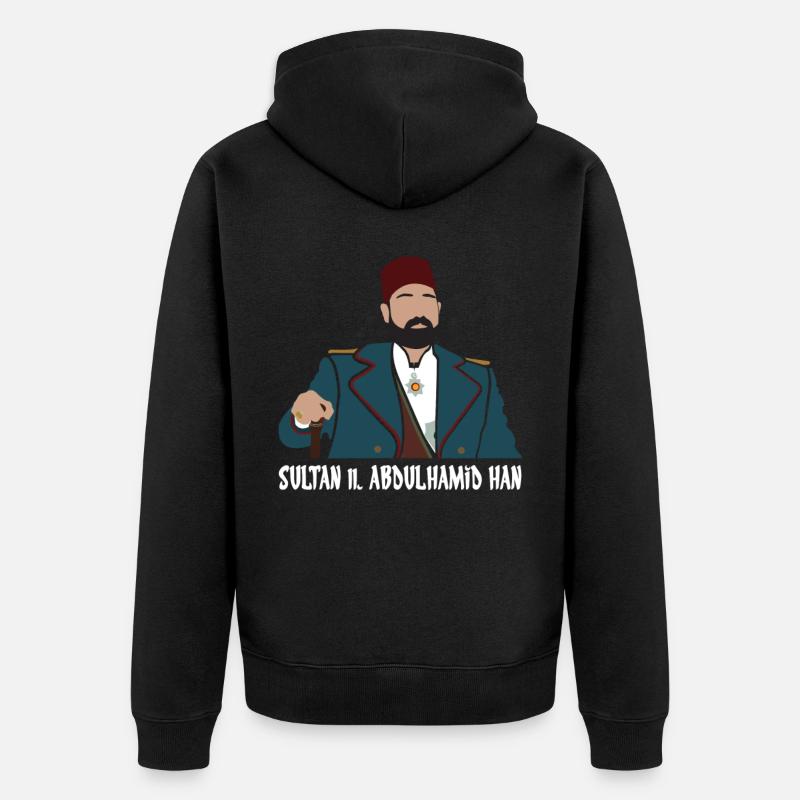 Sultan 2. Abdulhamid Han - Unisex Premium Organic Zip Hoodie - black