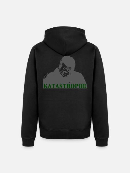 catastrophe - Unisex Premium Organic Zip Hoodie - black