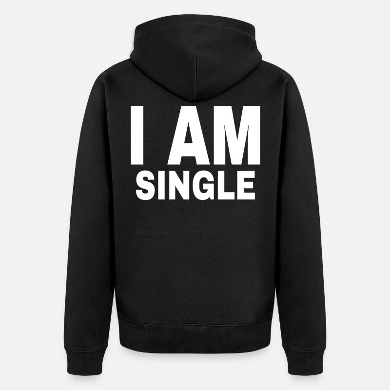 SINGLE - Unisex Premium Bio Zip Hoodie - Schwarz
