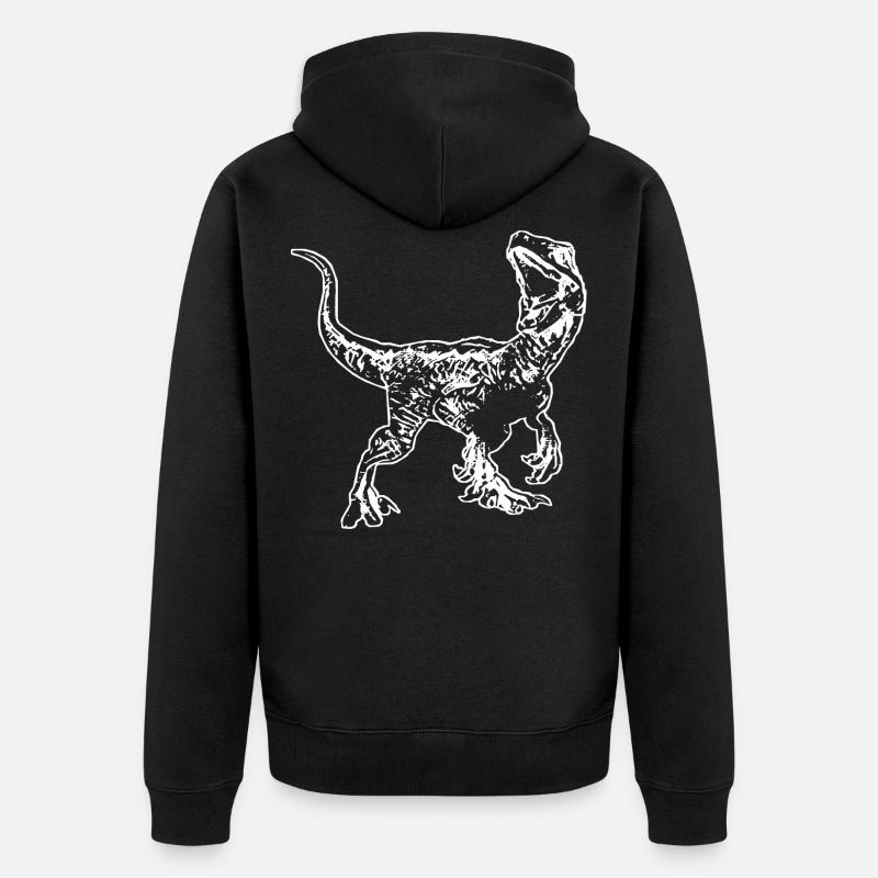 Velociraptor - Veste à capuche bio Premium Unisexe - noir