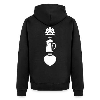 CADEAU EN BOIS EN BOIS - Veste à capuche bio Premium Unisexe - noir - Dos - Nico (187cm)