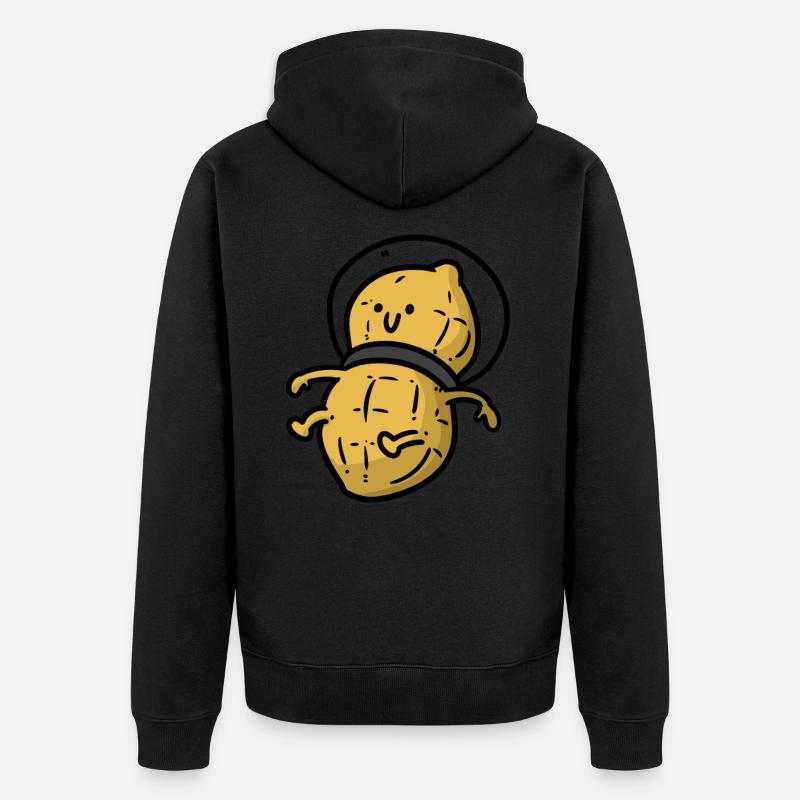 Arachide astronaute arachide - Veste à capuche bio Premium Unisexe - noir