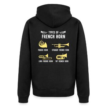Blashhorn Horn Horns Brass Band Musicien Brass Band - Veste à capuche bio Premium Unisexe - noir - Dos - Nico (187cm)