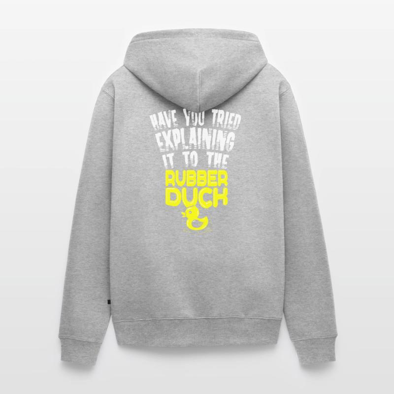 IT Nerd Programmer Developer Humor Rubber Duck Unisex Premium Organic Zip Hoodie