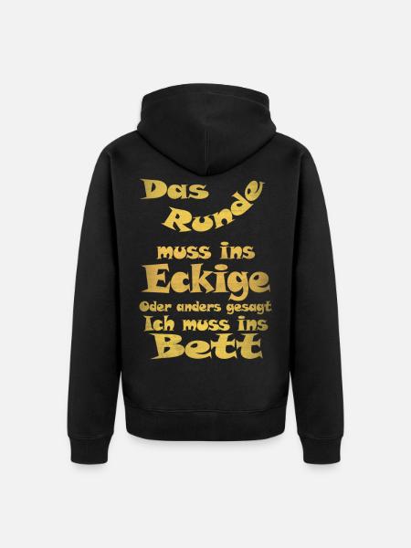 Round into the square - Unisex Premium Organic Zip Hoodie - black