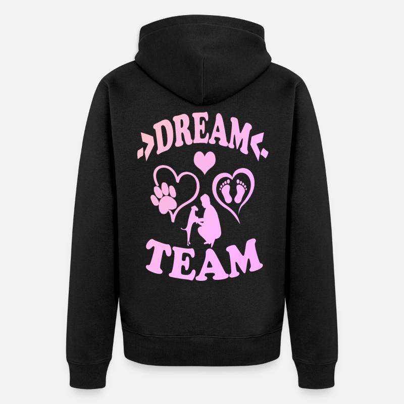 Dream team - Veste à capuche bio Premium Unisexe - noir