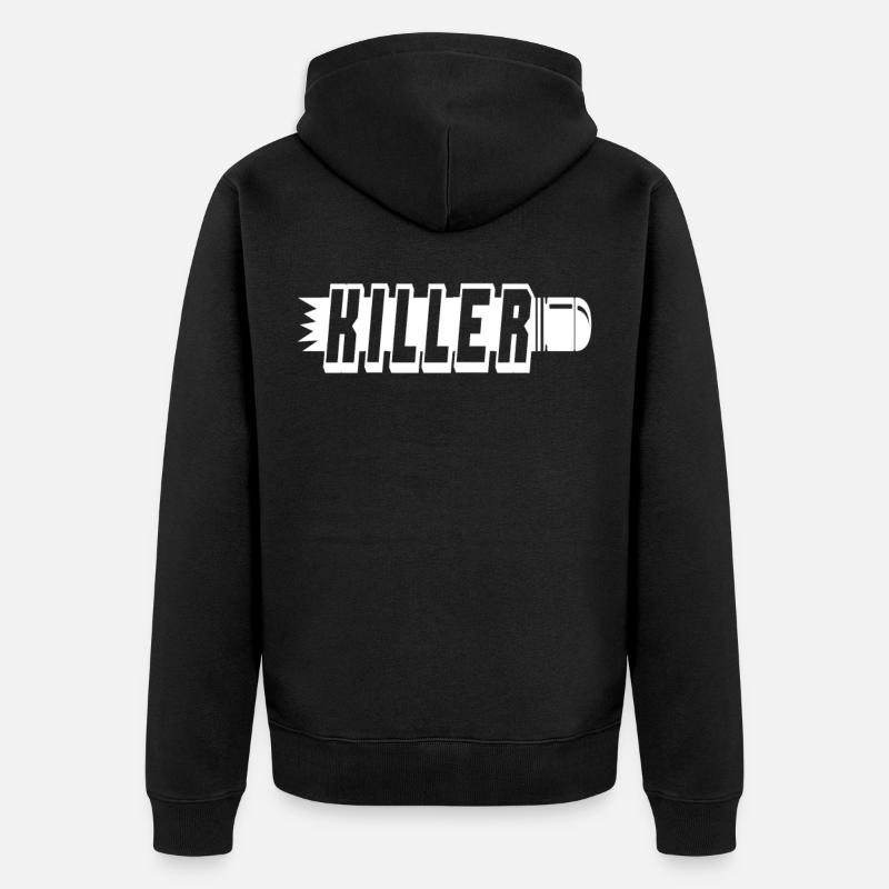 Tueur - Veste à capuche bio Premium Unisexe - noir