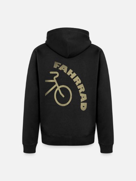 Fahrrad - Unisex Premium Bio Zip Hoodie - Schwarz