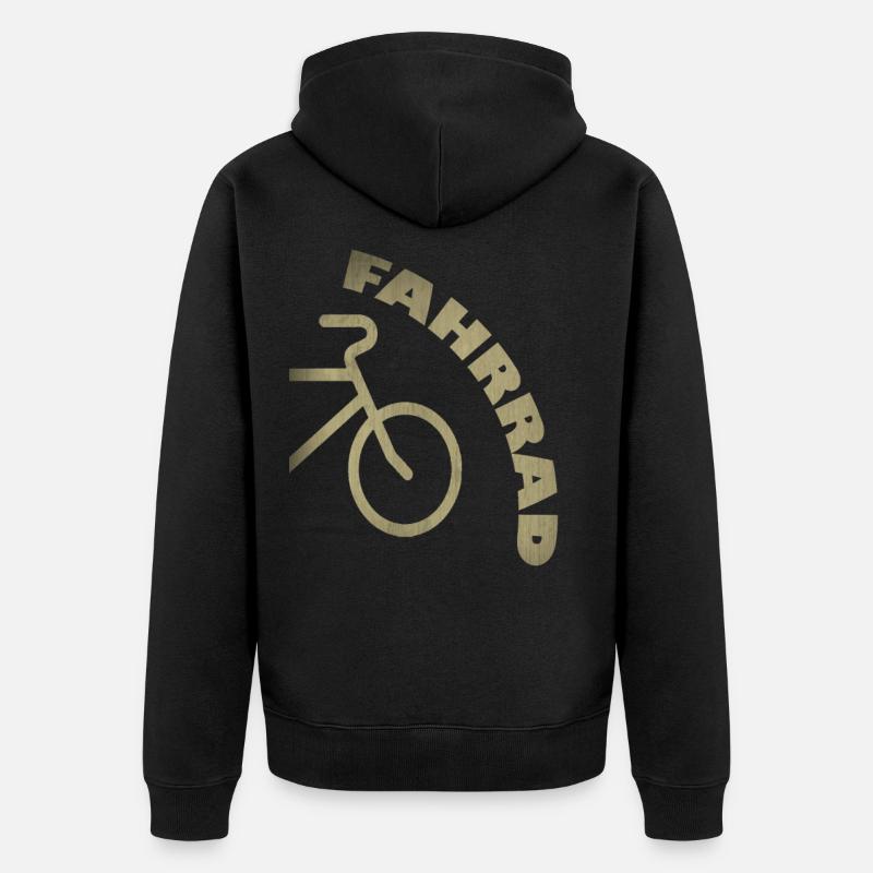 Fahrrad - Unisex Premium Bio Zip Hoodie - Schwarz