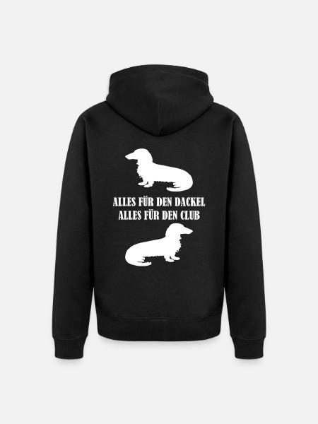 Everything for the dachshund - Unisex Premium Organic Zip Hoodie - black