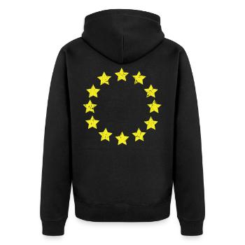 Union européenne Union européenne UE Europe flag - Veste à capuche bio Premium Unisexe - noir - Dos - Nico (187cm)
