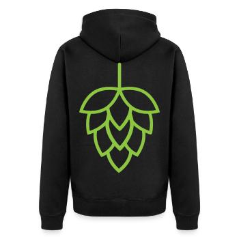 Beer hops - Unisex Premium Organic Zip Hoodie - black - Back - Nico (187cm)