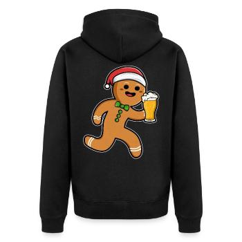 Bonhomme en pain d'épice - Veste à capuche bio Premium Unisexe - noir - Dos - Nico (187cm)